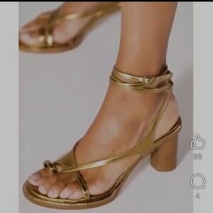 Tamara Mellon Gold Sandals. Size 8 $595
